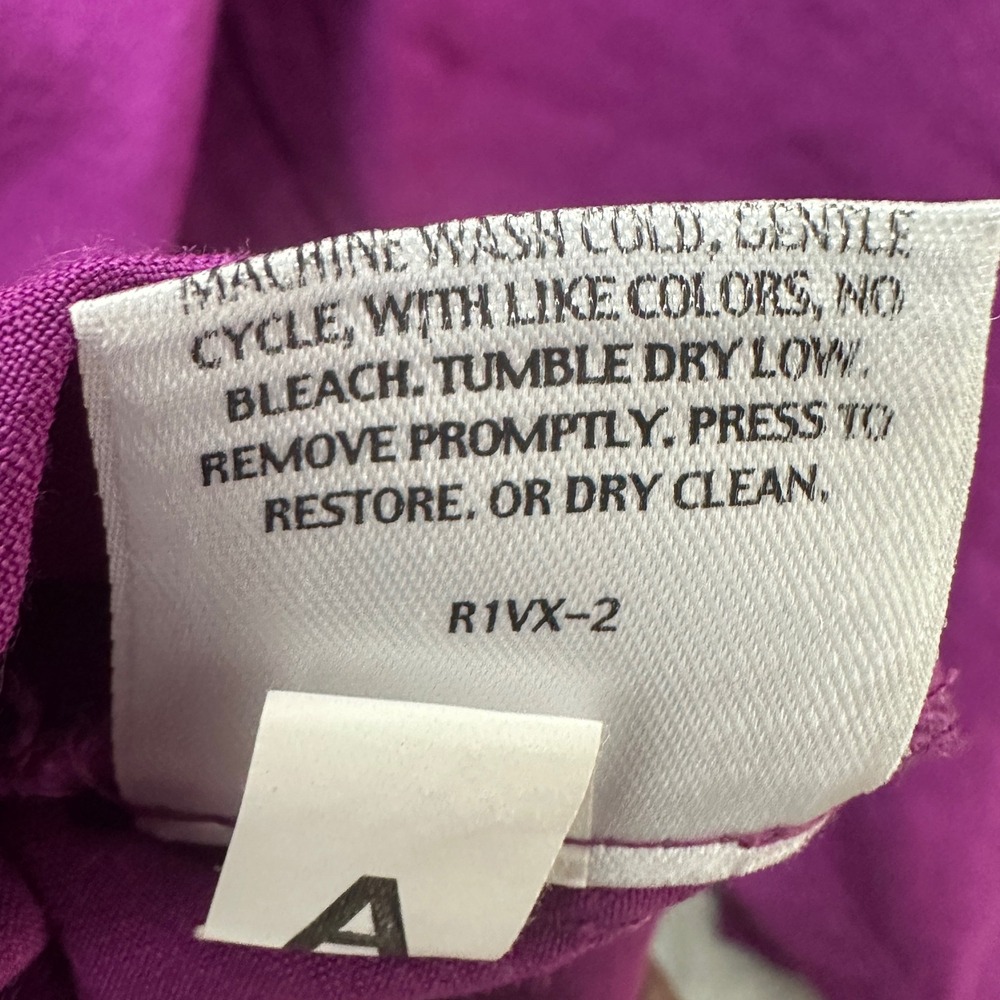 Eileen Fisher Tunic Linen Blend Purple Lagenlook Coastal Boho Minimalist Women S - Picture 6 of 8